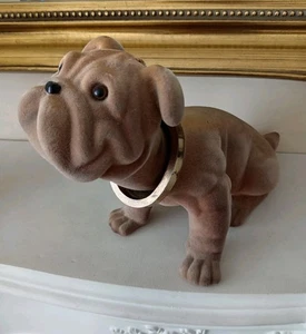 Large Vintage Nodding Bulldog. Mark On His Head. Used Condition. 19cm High. - Picture 1 of 10