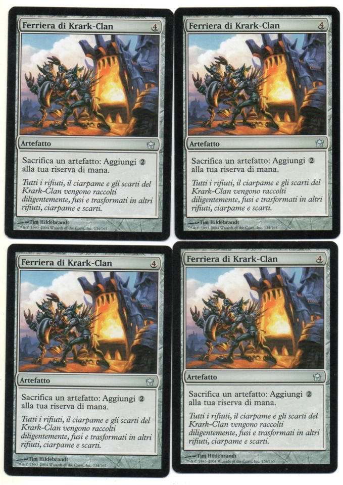 MTG Italian Krark-Clan Ironworks x4 Fifth Dawn MP - Image 1 of 1