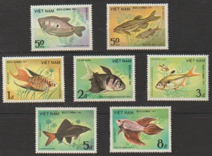 1984 Vietnam Stamps Ornamental Fish Scott # 1405-1411  MNH  - Picture 1 of 1