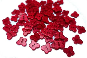 10 KNÖPFE SCHMETTERLING GLITZER ROT KNOPF KINDERKNÖPFE BABY KUNSTSTOFF 2 Loch - Picture 1 of 2