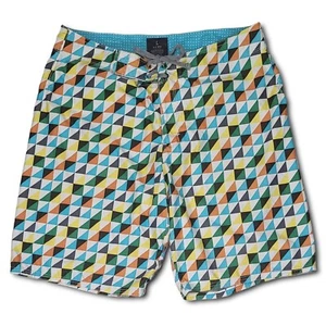 OLD NAVY Swim Trunks Size L Large, Mesh Lined Tropical Colors. Swimwear - Picture 1 of 10
