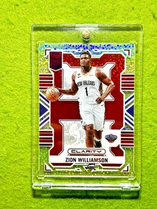 Zion Williamson WHITE SPARKLE PRIZM Clear Card ASIA Red SSP 2022 Elite CLARITY - Picture 1 of 24