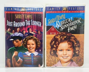 SHIRLEY TEMPLE LOT (VHS) JUST AROUND THE CORNER & REBECCA OF SUNNYBROOK FARM - Picture 1 of 6