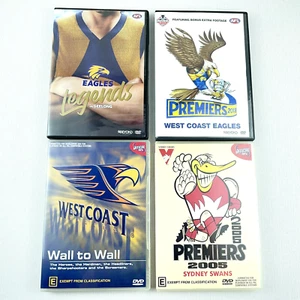 West Coast Eagles 2018 DVD Bundle AFL Sydney Swans 2005 Premiers Wall to Wall - Foto 1 di 10