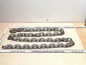 Cadena de tracción de marco de carrocería automática 3/8"" x 5' grado 70 con gancho de agarre de 3/8 - Imagen 1 de 3