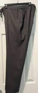 Eileen Fisher Gray Wool Pull-on Dress Pants with Pockets, Size Medium - Picture 1 of 9
