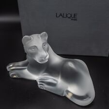 SMALL DAMAGE Lalique France Crystal Simba Lioness Figurine 9.75" Frosted STICKER