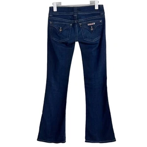 Hudson Boston Flap Pocket Low Rise Bootcut Dark Blue Stretch Jeans Sz 25 x 31.5 - Picture 1 of 11
