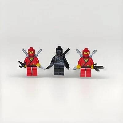 Gi Joe Themed 3 Minifig Snake Eyes vs Red Ninjas Characters - Image 1 of 3
