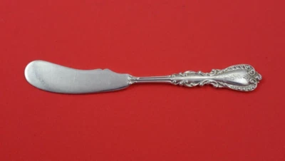Espalhador de manteiga Majestic by Reed and Barton prata esterlina cabo plano 5 1/8" - Imagem 1 de 2