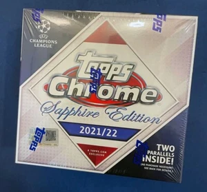 2021-22 Topps Chrome UEFA Champions League Sapphire Edition Box Factory Sealed - Bild 1 von 3