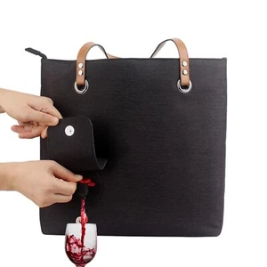 Wein Handtasche mit verstecktem Auslauf, Beuteltasche Strandtasche für Damen groß Wein Auslauf Purs... - Bild 1 von 9
