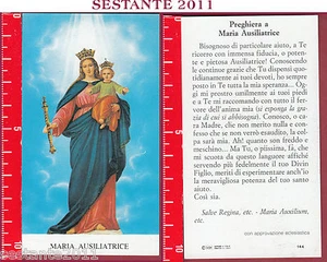1076 SANTINO HOLY CARD MADONNA MARIA AUSILIATRICE ED G MI ED. G MI. 144 LOGO C - Imagen 1 de 1
