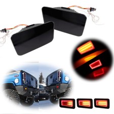 For 2005-09 Hummer H2 Black Rear Bumper Red (DRL) / Dynamic Amber (Signal Light)