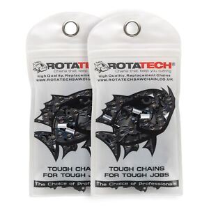 Two Rotatech Chainsaw Chain compatible with Oregon 91P040X, 91P040X