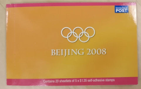 Australia 2008 Beijing Olympics International Full Booklet of 20 Sheetlets  B386 Cover