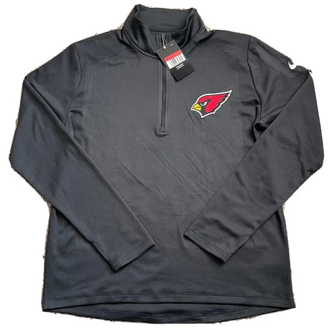 Arizona Cardinals Nike NFL 1/4 zip gray Men’s Dri-Fit pullover Jacket Large New Cover