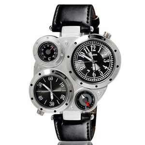 OROLOGIO doppio MILITARE NAUTICA MARE AL QUARZO CON BUSSOLA termometro  - Imagen 1 de 2