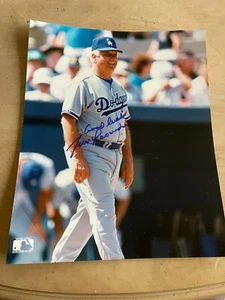 1- TOM LASORDA COLOR 8 X 10 AUTOGRAPH PHOTO DODGERS OBTAINED IN PERSON - Picture 1 of 2