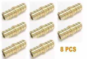 EFIELD 8 PCS 1/2" PEX Coupling - Brass Crimp Fitting (Lead Free) - Picture 1 of 2
