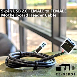 USB 2.0 Internal Motherboard Header Cable USB 9pin Female to Female - Picture 1 of 2
