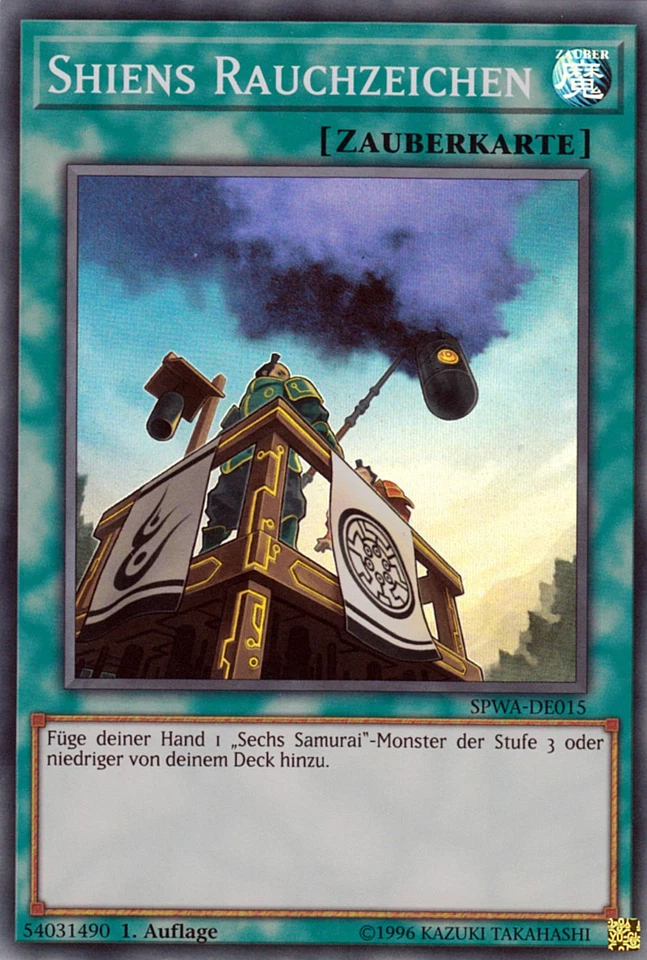 YU-GI-OH, SHIENS RAUCHZEICHEN, SR, SPWA-DE015, 1. Auflage, TOP - Bild 1 von 1
