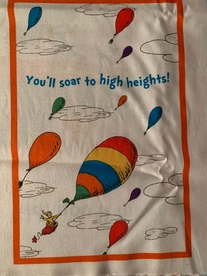 Dr. Seuss хлопчатобумажная тканевая панель, 7 «x 10», успех, поощрение книги, места - Изображение 1 из 4