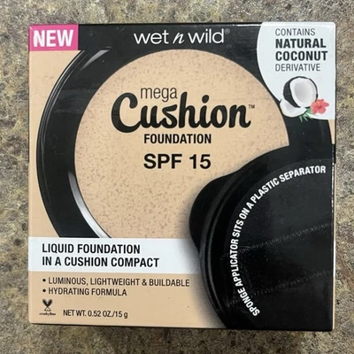 Wet n Wild Mega Cushion Liquid Foundation Compact # 106A Light Ivory EXP 2020 - Image 1 of 4