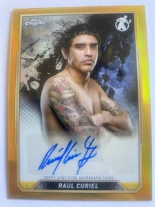 2024 Topps Chrome Boxing Raul Curiel Chrome Autograph Gold #9/50 - Picture 1 of 2