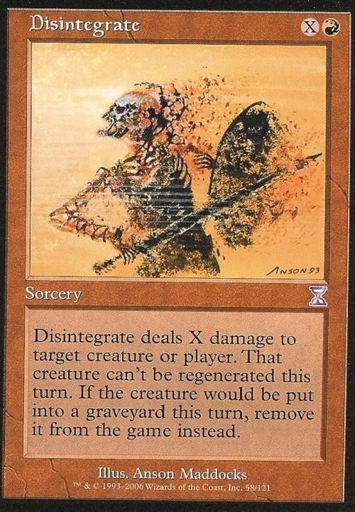 Disintegrate - Light Play MTG Time Spiral Time Shifted - Image 1 of 1