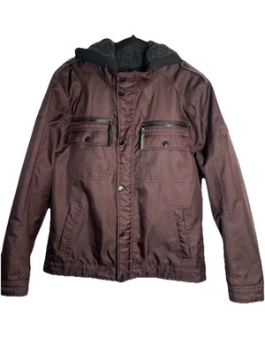 Urban Republic Men’s Fleece Hooded Zip Up Jacket Durable PVC Water Resistant - Image 1 of 4