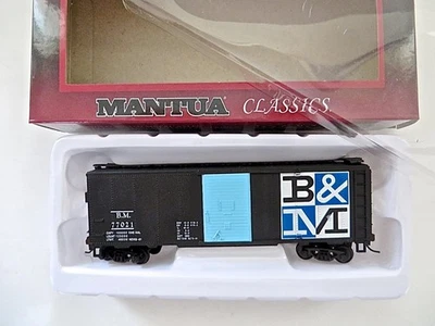 Mantua Classics 734530 Boston & Maine B&M 41’ Steel Box Car Brand New Low Ship - Image 1 of 4