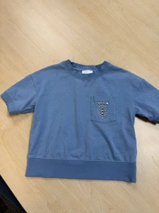 BURBERRY Boys Blue Studded T-Shirt 6Y - Picture 1 of 8