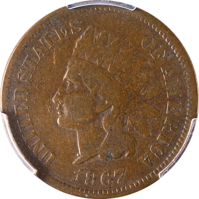 1867 Indian Cent PCGS VG10 Superb Eye Appeal Strong Strike - Image 1 of 4