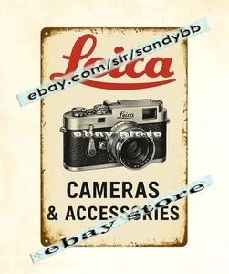 1965 Leica and Leicaflex Cameras Accessories tin sign - Picture 1 of 4
