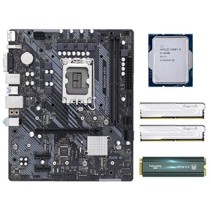 ASROCK Motherboard B660M-HDV DDR4- 16GB(8*2) 3200MHz i5-12400 PCIE 4.0 500G SSD - Afbeelding 1 van 5