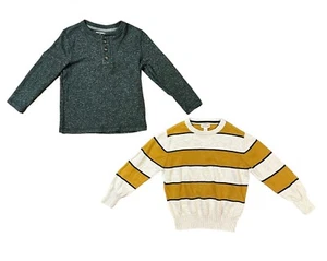 Old Navy / Cat & Jack Boys Long Sleeve Sweater Bundle Of 2 Size XS ( 4/5 ) Knit - Picture 1 of 11