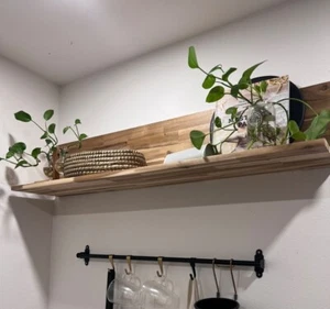Ikea SKOGSTA Wall Shelf Acacia Wood 47.25" x 9.75" 103.004.99 New - Picture 1 of 6