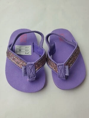Teva Toddler  Purple And Silver Glitter Slide Rubber  Sandals Size 4C - Image 1 of 4