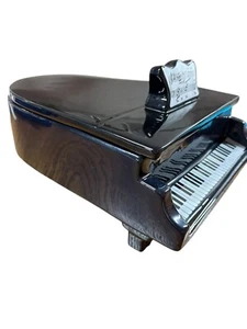 Vandor Ceramic Grand Piano Large Trinket Keepsake Jewelry Box 10x9 Vintage 1992 - Picture 1 of 15