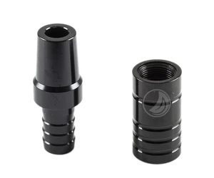 Amy Deluxe Aluminium Schlauchadapter 18/8 - schwarz | für Shisha Silikonschlauch