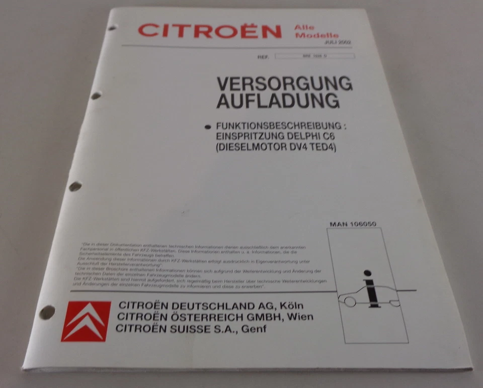 Manual De Taller Citroen C3 | Inyección Delphi C6 Motor Diesel DV 4 TED 4 - Imagen 1 de 1