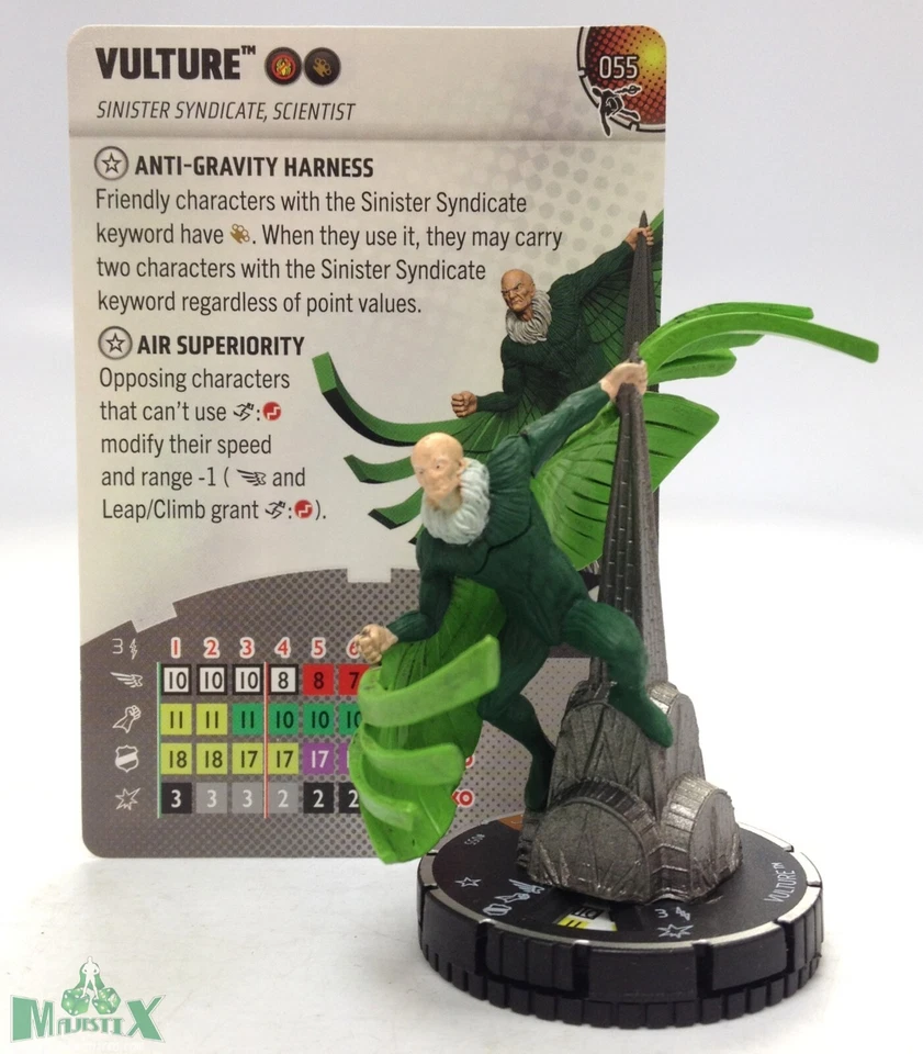 Heroclix Spider-Verse set Vulture #055 Chase figure w/card! - Image 1 of 1