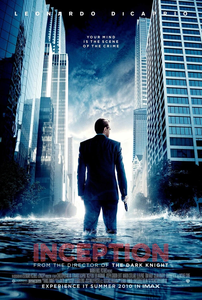 Inception Movie Poster D/S 27 x 40 Leonardo DiCaprio Chris Nolan Tom Hardy NEW
