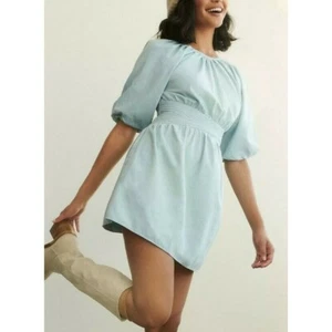 Anthropologie Love the Label Dress Medium Western Cowgirl Boho Beachy Mini NEW - Picture 1 of 10