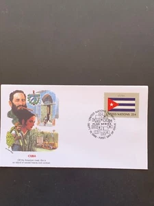 Stamps: UN, FDC 63, Scott 533 , Flag, 1988 NY - Picture 1 of 1