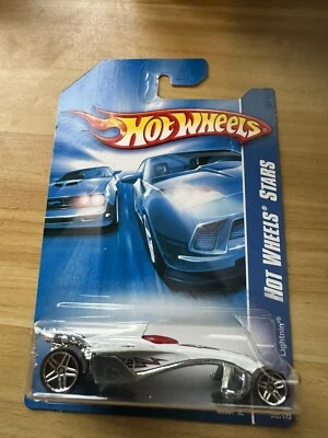 Hot Wheels Stars Greased Lightnin' (2007) White & Silver Toy Car 092/172 - Image 1 of 2
