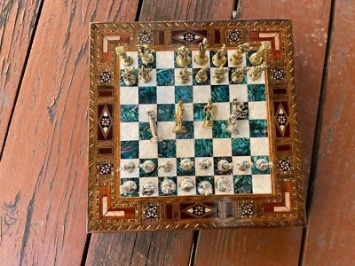 Pearl Chess Box w VIP Chess Set - Luxury Chess Game - Strategy Game Pieces Gift - Image 1 of 4