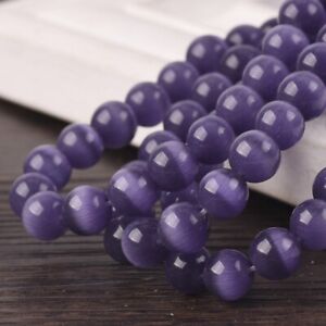4/6/8/10/12/14/16mm Round Cat's Eye Crystal Glass Loose Crafts Beads lot