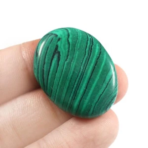 AAA+ Natural Malachite Oval Shape Cabochon Loose Gemstone For Making Jewellery - Picture 1 of 1